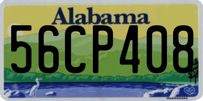 AL license plate 56CP408