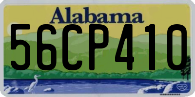 AL license plate 56CP410