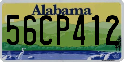 AL license plate 56CP412