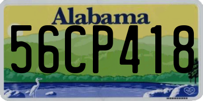 AL license plate 56CP418