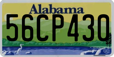 AL license plate 56CP430