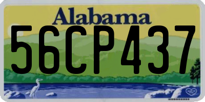 AL license plate 56CP437