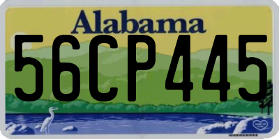 AL license plate 56CP445