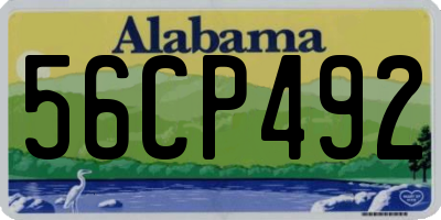 AL license plate 56CP492