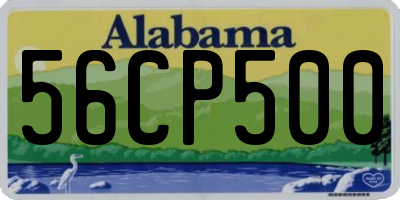 AL license plate 56CP500