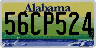 AL license plate 56CP524