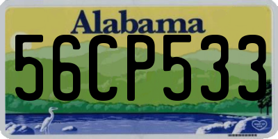 AL license plate 56CP533