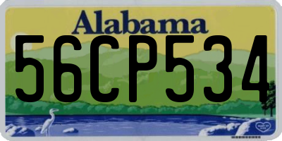 AL license plate 56CP534