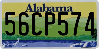AL license plate 56CP574
