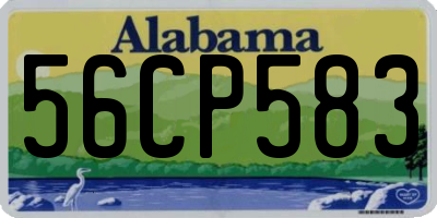 AL license plate 56CP583