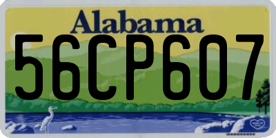 AL license plate 56CP607