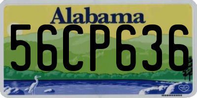 AL license plate 56CP636