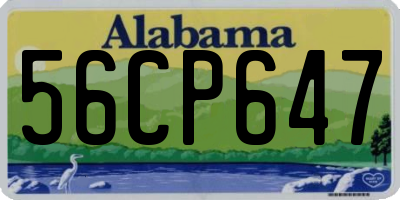 AL license plate 56CP647