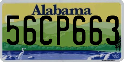 AL license plate 56CP663