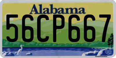AL license plate 56CP667