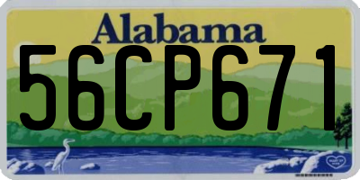 AL license plate 56CP671