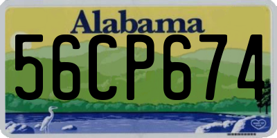 AL license plate 56CP674