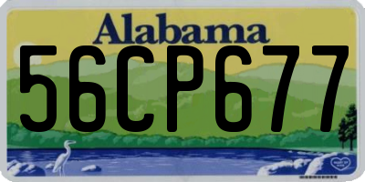 AL license plate 56CP677