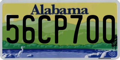 AL license plate 56CP700