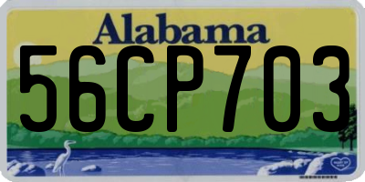 AL license plate 56CP703
