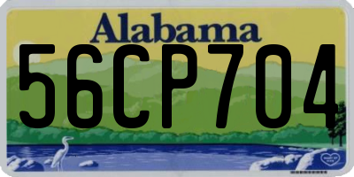 AL license plate 56CP704