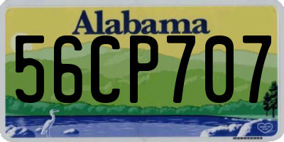 AL license plate 56CP707