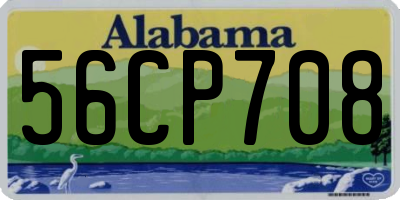 AL license plate 56CP708