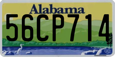 AL license plate 56CP714