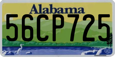 AL license plate 56CP725