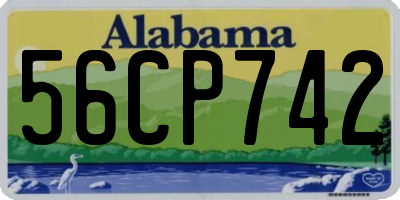 AL license plate 56CP742