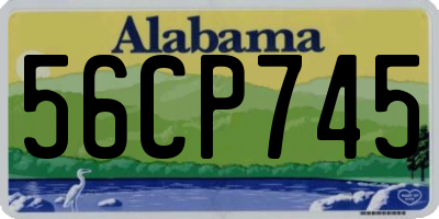 AL license plate 56CP745