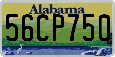 AL license plate 56CP750