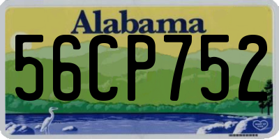 AL license plate 56CP752