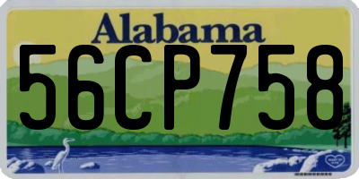 AL license plate 56CP758
