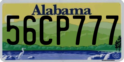 AL license plate 56CP777