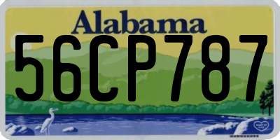 AL license plate 56CP787
