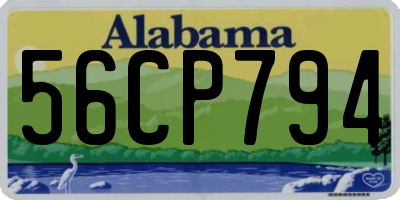 AL license plate 56CP794