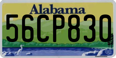 AL license plate 56CP830