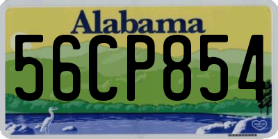 AL license plate 56CP854