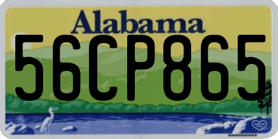 AL license plate 56CP865