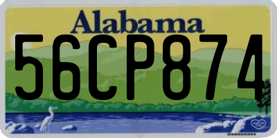 AL license plate 56CP874