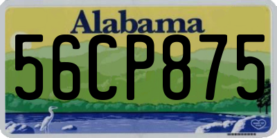 AL license plate 56CP875
