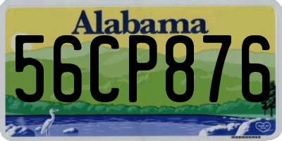AL license plate 56CP876