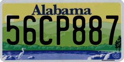 AL license plate 56CP887