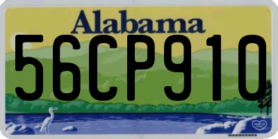 AL license plate 56CP910