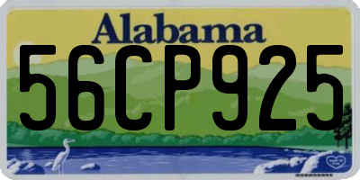 AL license plate 56CP925