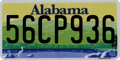AL license plate 56CP936