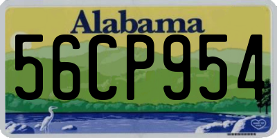 AL license plate 56CP954