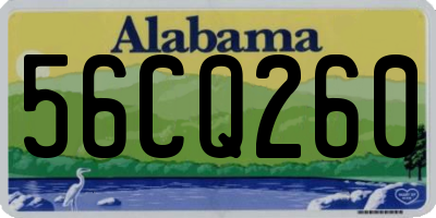 AL license plate 56CQ260