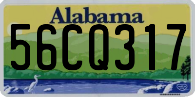 AL license plate 56CQ317